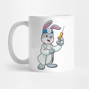 Rabbit as Doctor at Vaccination with Syringe Mug